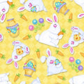 Hippity Hop! Bunnies/Basket 6682 44 Yellow