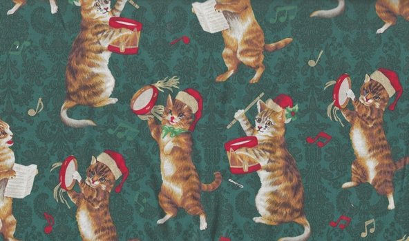 Holiday Cats D9239 D Green