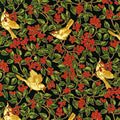 Holiday Flourish 3Golden Birds Metallic APTM-9753-2 Black