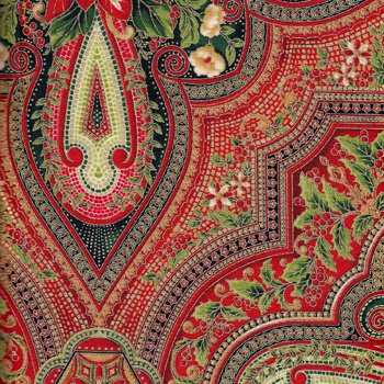 Holiday Flourish 5 Crimson 12409-91 medallion