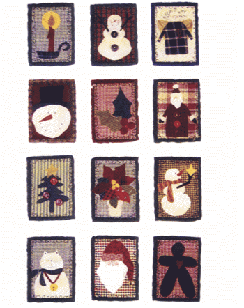 Holiday Ornaments #417 homespun applique