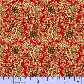 Holidays at Home Paisley Red 2655 0111