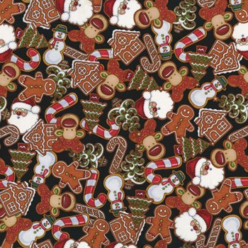 Holly Jolly Gingerbread 2323-003 Black