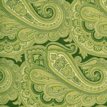 Home for the Holidays Paisley Flannel 1587 0266 Green
