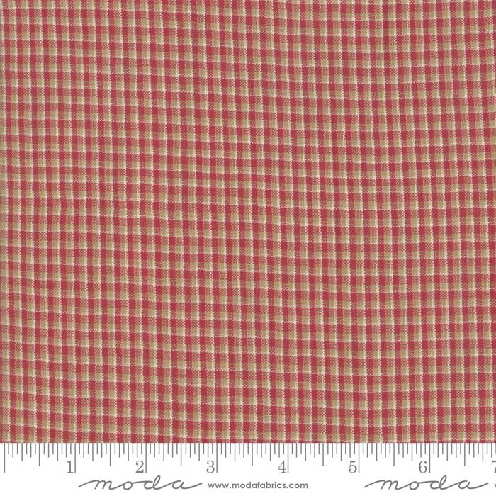 Homespun Northport Silky Plaid Red Tan 12215 34 Moda Wovens #1 12215 34