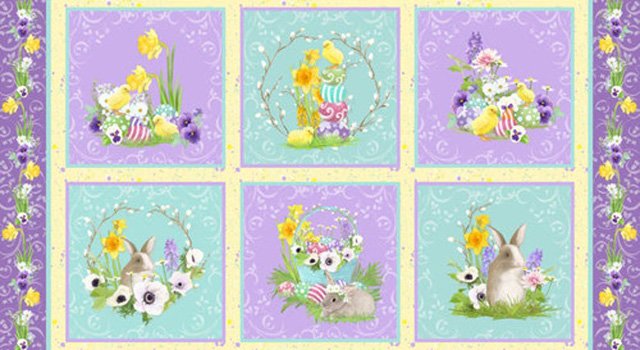 Hoppy Easter Panel B 9422 44 Multi