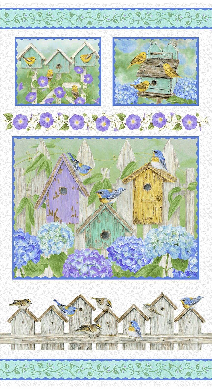 Hydrangea Birdsong Panel 1755P 17