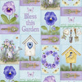 Hydrangea Birdsong Patchwork 1759 75 Light Blue