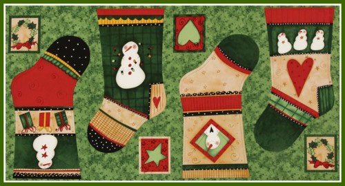 Just Snow Stocking Panel 29160