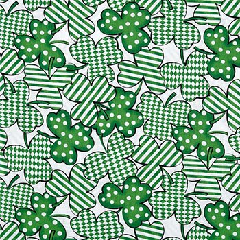 Kiss Me I’m Irish Shamrocks 23050 Z White
