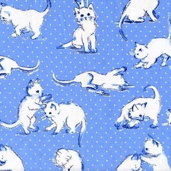 Kitten Play Tossed Cats CX6344 D Blue