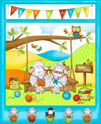 Knit Happy  Panel1074P 16 Blue