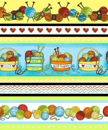 Knit Happy Border Stripe 1081 10 Multi