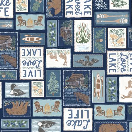 Lakeside Days Live Love Lake 4-Way Blocks LDAY05731-N