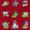 Land of Tea Panel 32000-1 Red