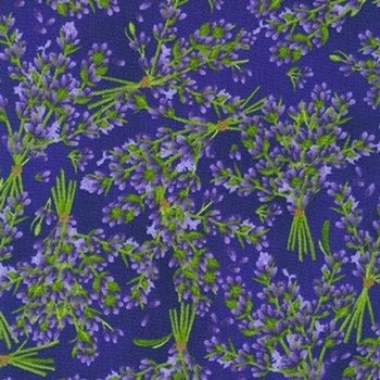 Lavender Blessings Sprigs FL 20360 460 Midnight Purple 26" x 44" (1 Piece)