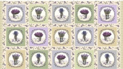 Lavender Sachet Running Blocks Panel MASD10040-E