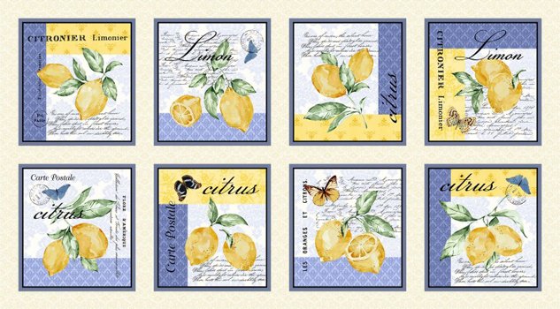 Lemon Citrus Panel cx9255 citrus