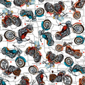 Life's a Kick Motorcycle Fabric Historic Route 66 - America's Highway
