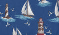 Lighthouse By the Sea Scenes 4611 55 Navy