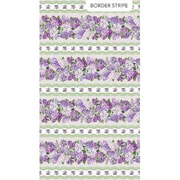 Lilac Garden Border Stripe 25395 91 Multi