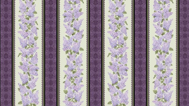 Lilacs In Bloom  Border stripe 05481