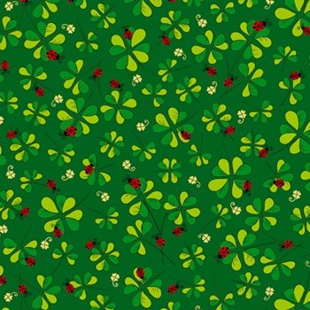 Lucky clover ladybugs 27425 F Dark Green