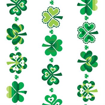 Lucky Shamrock Stripe 06397 09 White