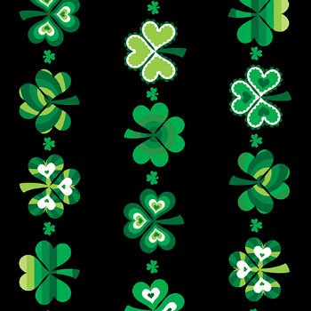 Lucky Shamrock Stripe 06397 12 Black