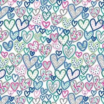 Luv Ya White Hearts 12717-09