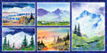 Majestic mountain digitial print  panel 3999 Multi