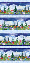 Majestic moutain digital print border stripe 04000 Multi