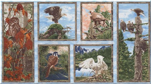 Majestic Wings Panel 73230 Eagle and Owls
