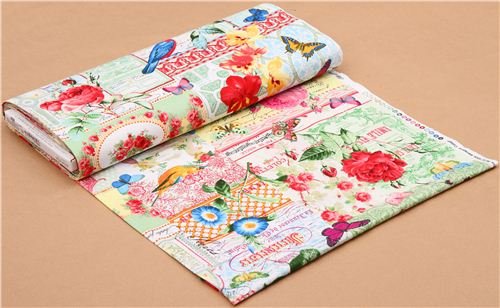 Menagerie Collage flower butterfly bird Butterflies DC6506 multi