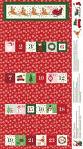Merry And Bright Panel Red Panel size is 24" x 43".P8397R-RED