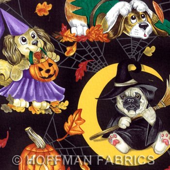 Midnight Halloween Dogs j 4082 128 Black