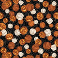 Midnight Magic Tossed Pumpkins 6405-93 Black