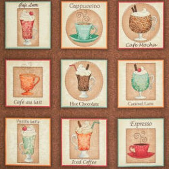 Mocha Coffee Panel 1025 66 Motiffs (~3" square)