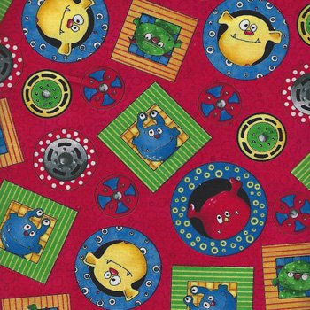 Monster Truck Mania Motifs 1" x 1" 23109 R Red