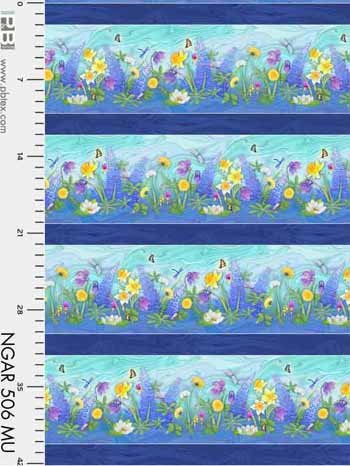 Nature’s Garden Border Stripe 506 MU Blue