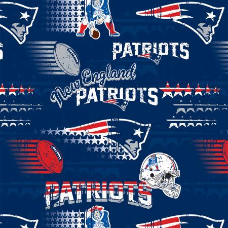 NFL Football New England Patriots Cotton Print 58" wide 100% Cotton