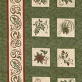 North Woods Botanical 12 Blocks Panel Green 6370 18