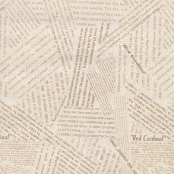 Northern Cardinal Newsprint 6429 11 Cream