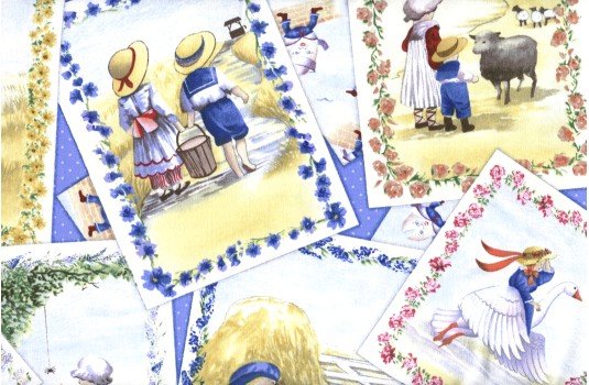 Nursery Rhymes Post Cards 1445 Blue
