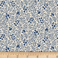 One Room School House Floral IV 03057 B Blue
