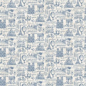 Paris Scenes 22357 44 Blue