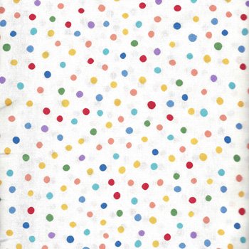 Patchwork Pals dots 23125 MUL1D White