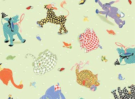 Patchwork Pals Tossed 23123 MUL1D Lt Green