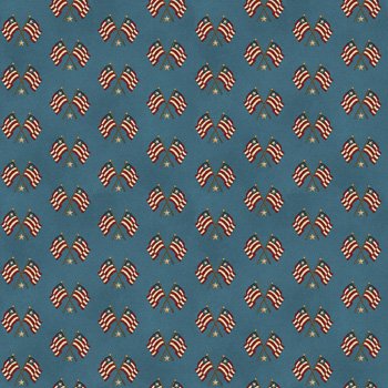 Patriotic Flags 02542 Teal