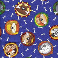 Paws  Dogs Tossed Blue 112 10321